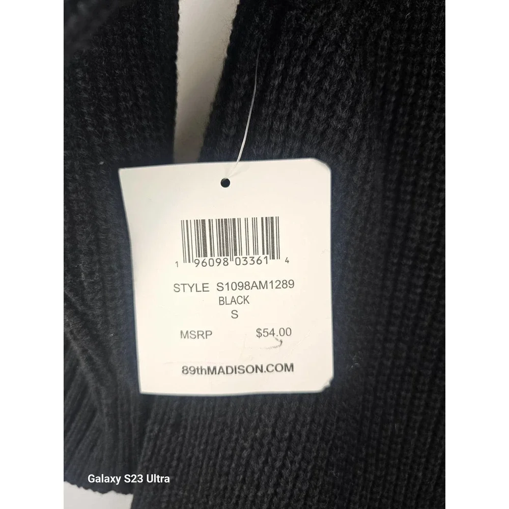 Women's szSP, Oversized fold down neck, black, 89th and Madison, NWT - Picture 8 of 8